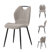 Krzesło tapicerowane Aria 3D taupe do salonu jadalni