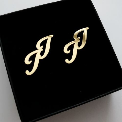 spinki do mankietów z Twoimi Inicjałami - mosiądz na Arena.pl