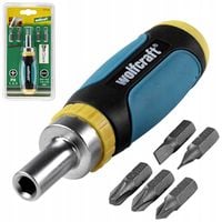 wolfcraft mini-wkrętak z grzechotką, bity