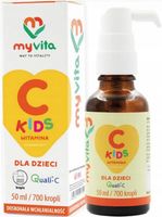 Myvita, witamina C kids, dla dzieci w płynie, 50 ml (700 kropli)