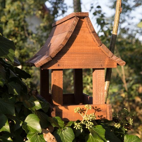 Karmnik dla ptaków + ziarno pokarm duży drewniany budka solidny XXL na Arena.pl