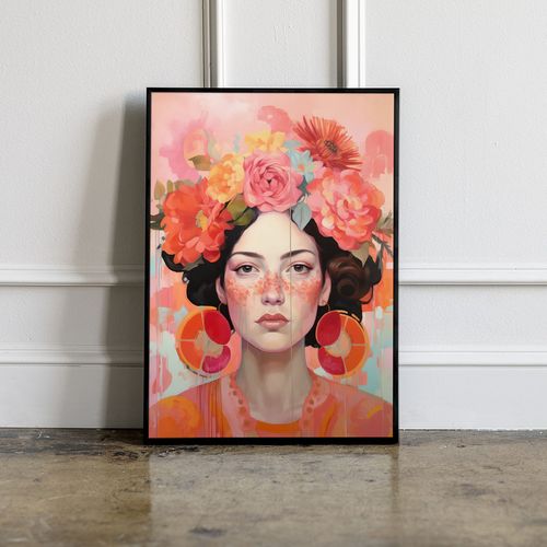 Plakat portret kwiaty 50x70 cm na Arena.pl