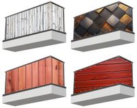 Osłona balkonowa mata ozdobna na balkon na wymiar RÓŻNE WZORY DREWNIANE