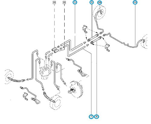 Renault Kangoo 2 - Zestaw przewodów hamulcowych miedzianych na oś tylną na Arena.pl
