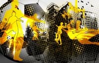 FOTOTAPETA PIŁKARSKA DLA CHŁOPCA FOOTBALL POSTACIE