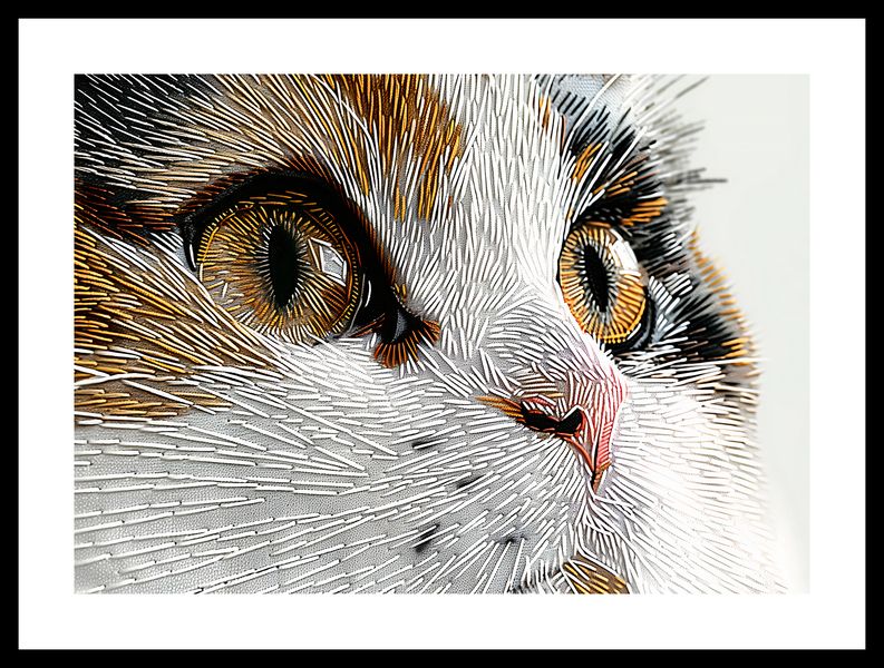 Plakat 42x29,7cm Nitkowany Kot zdjęcie 3