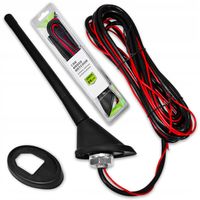 ANTENA RADIOWA ZE WZMACNIACZEM GUMOWY MASZT 24 CM