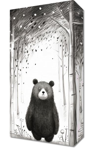 Obraz 20x40cm Ciekawski Miś zdjęcie 1