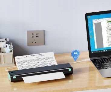 Przenośna drukarka termiczna A4 bluetooth Phomemo M08F dokumenty fatury zdjęcie 3
