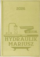 Stylowy kalendarz HYDRAULIKA książkowy A5 2026 rok z grawerem tygodniowy