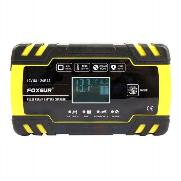 PROSTOWNIK Mikroprocesorowy SAMOCHODOWY DO AKUMULATORÓW 12V 24V 8A AGM zdjęcie 8