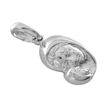 SREBRNY MEDALIK MATKA BOSKA Z DZIECIĄTKIEM PRÓBA SREBRA 925 na Arena.pl