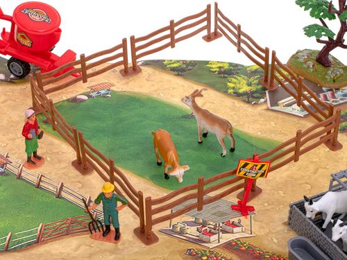 Farma Gospodarstwo Figurki Zwierzątka Maszyny Rolnicze Duży Zestaw XL 49el. na Arena.pl