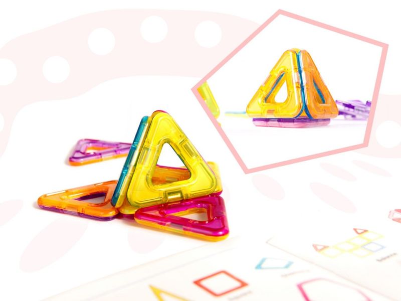 Kolorowe klocki magnetyczne MAGICAL MAGNET 52SZT zdjęcie 12