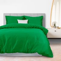 Pościel Bawełniana 200X220 Satyna Kolor Zielony