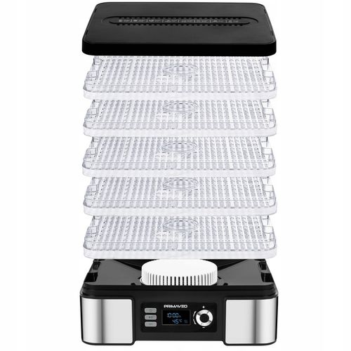 DUŻA SUSZARKA DO GRZYBÓW OWOCÓW TERMOOBIEG 450W ZEGAR PRIMAVEO POJEMNA 12L na Arena.pl