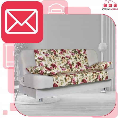 Kanapa sofa Sara Print Duo rozkładana wersalka spania bonell łóżko na Arena.pl