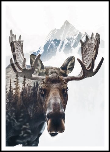 Plakat 70x100cm Łoś Duch Lasu na Arena.pl