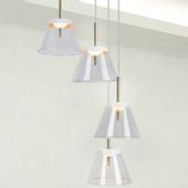 LAMPA wisząca AVIANA 5032 Rabalux skandynawska OPRAWA szklana LED 24W 4000K zwis loftowy biały przezroczysty