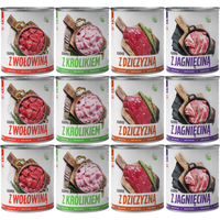 MOKRA KARMA DLA PSA TufTuf Puszka mielonka MIX SMAKÓW ZESTAW 12x800g