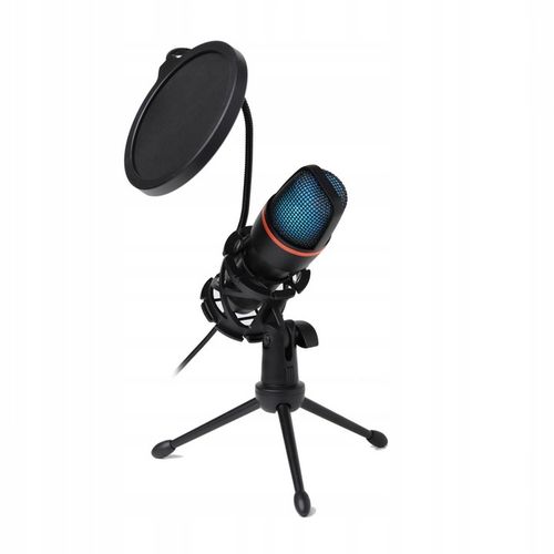 Mikrofon Do Komputera PC POJEMNOŚCIOWY USB LED RGB na Arena.pl