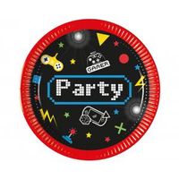 talerzyki papierowe gaming party 20cm 8szt