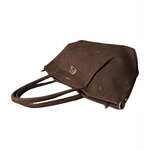 Flora&Co czekoladowa torebka shopper brązowy torebka ciemny brąz A4 na Arena.pl