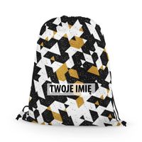 WORKO-PLECAK SPORTOWY z Twoim imieniem Czerń, złoto i biel 181