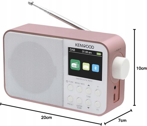 Radio przenośne sieciowo-bateryjne DAB+, FM Kenwood CR-M30DAB-R, Bluetooth na Arena.pl