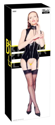 black level koszulka winylowa 2xl z paskami do pończoch czarna na Arena.pl