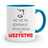 Dla Tatuażystki Tatuażysty Kubek Błękitny Prezent Z Nadrukiem Ze Zdjęciem