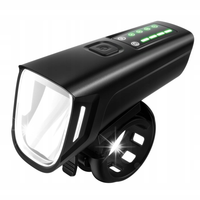 MOCNA Lampka rowerowa przednia PREMIUM LED 100lux przód akumulator USB-C