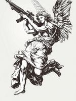 Plakat 75x100cm Anioł Wojny