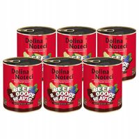 Dolina Noteci dla psa Superfood wołowina i serca gęsi zestaw 6 x 800 g