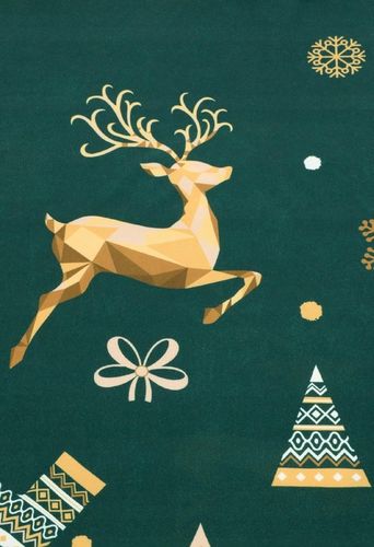 ZESTAW 6 SZT POKROWIEC NA KRZESŁO ZIELONY ŚWIĄTECZNE WZORY ELASTYCZNY na Arena.pl