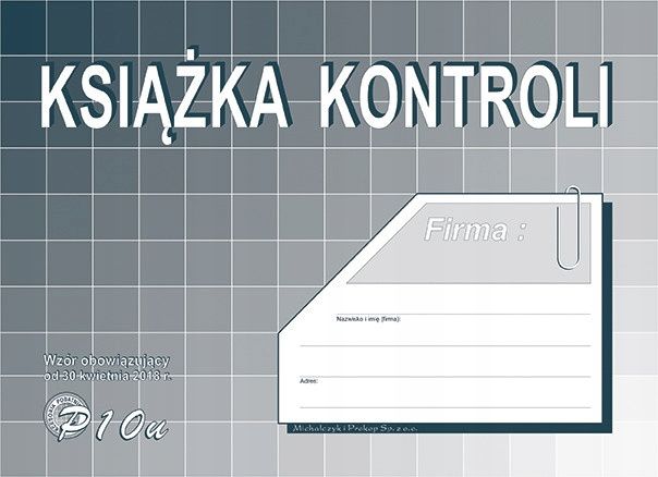 KSIĄŻKA KONTROLI A5 P10-U zdjęcie 1
