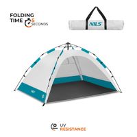 Namiot Plażowy Automatyczny NILS CAMP NC4802 UV 200×145×115 cm szary