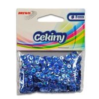 CEKINY BŁYSZCZĄCE HOLOGRAFICZNE 6 MM H90 NIEBIESKIE BREWIS HIT!!!