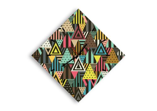 Zegar Ścienny - Trójkąt Paski  - 40X40 Cm - C3Ad40X40-3700 na Arena.pl