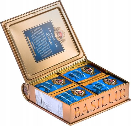 Basilur BREAKFAST EUROPE zestaw herbat 4 SMAKI na PREZENT puszka - 32 szt. na Arena.pl