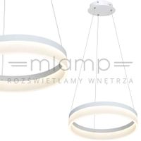 LAMPA wisząca RING ML405 Milagro okrągła OPRAWA zwis LED 24W 4000K pierścień circle ring biały alvendre