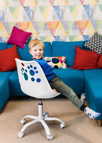 krzesło joy biało-niebieskie na Arena.pl