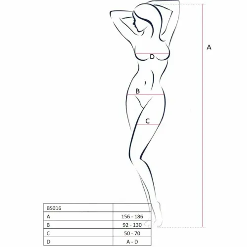 passion bs016 czerwone bodystocking z koronkowym wzorem one size na Arena.pl