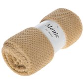 Beżowy Koc Z Mikrofibry 150x200 Monte