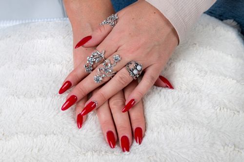 Srebrny ZESTAW PIERŚCIONKÓW RETRO PUNK BOHO 82 na Arena.pl