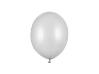Balony metallic srebrne strong, 23 cm 100 szt.