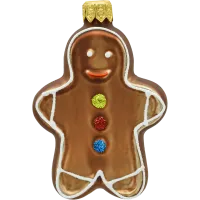 Bombka choinkowa szklana: Piernikowy ludzik: mały