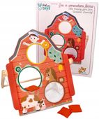 DREWNIANA GRA ZRĘCZNOŚCIOWA RZUT DO CELU RZUCANIE WORECZKAMI FARMA