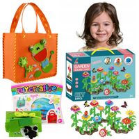 Manualne tworzenie TOREBKI KLOCKI KWIATY ogród dla dzieci na DZIEŃ DZIECKA