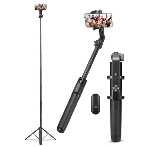 Selfie stick Bluetooth Spigen S560W z tripodem - czarny na Arena.pl